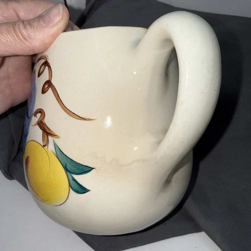 Vintage Stangl Pottery FRUIT Pattern 1QT  Hand Painted MidCentury PITCHER